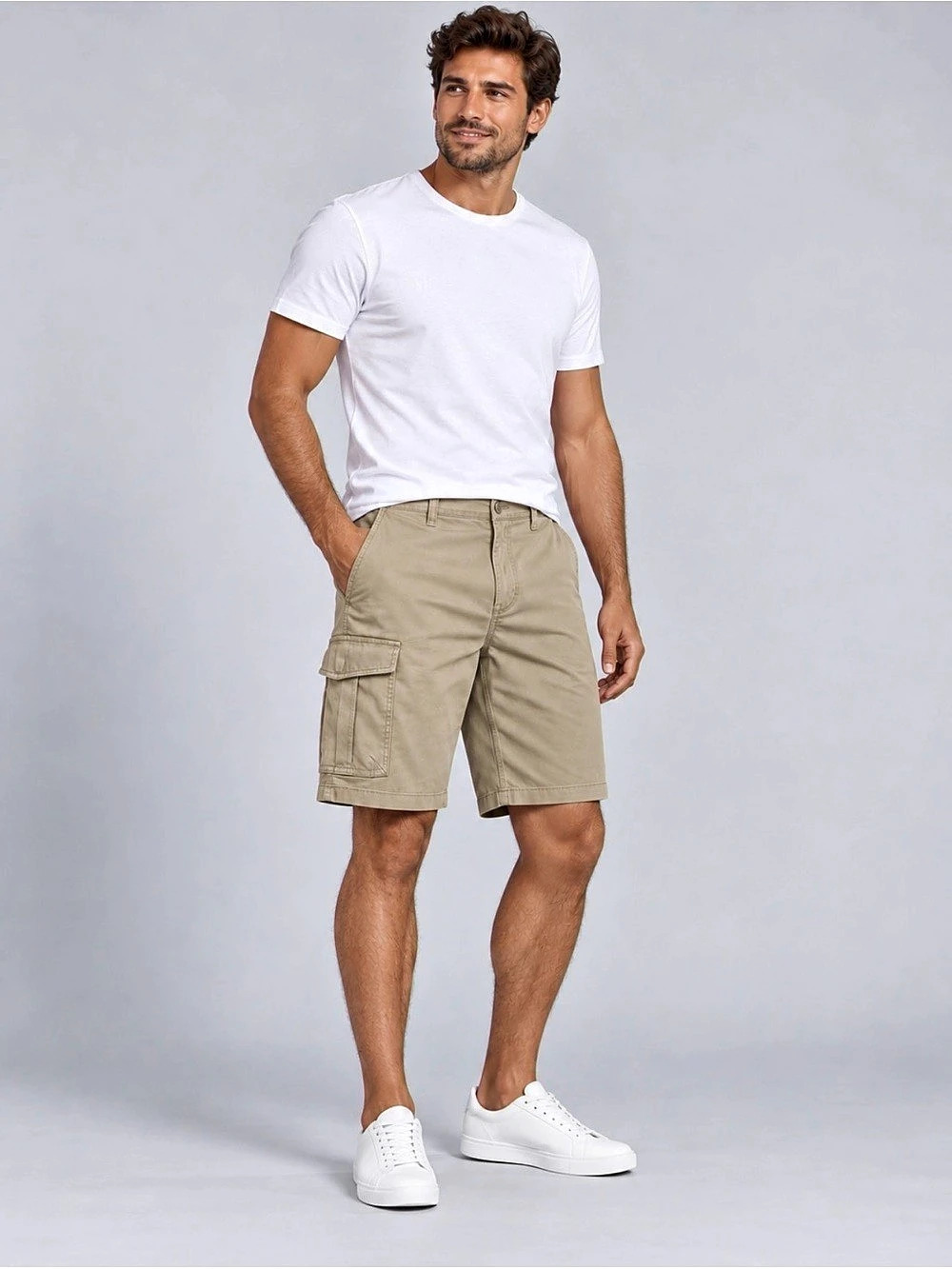 Lee Cargo Shorts Beige Waist 10" NWT